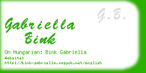 gabriella bink business card